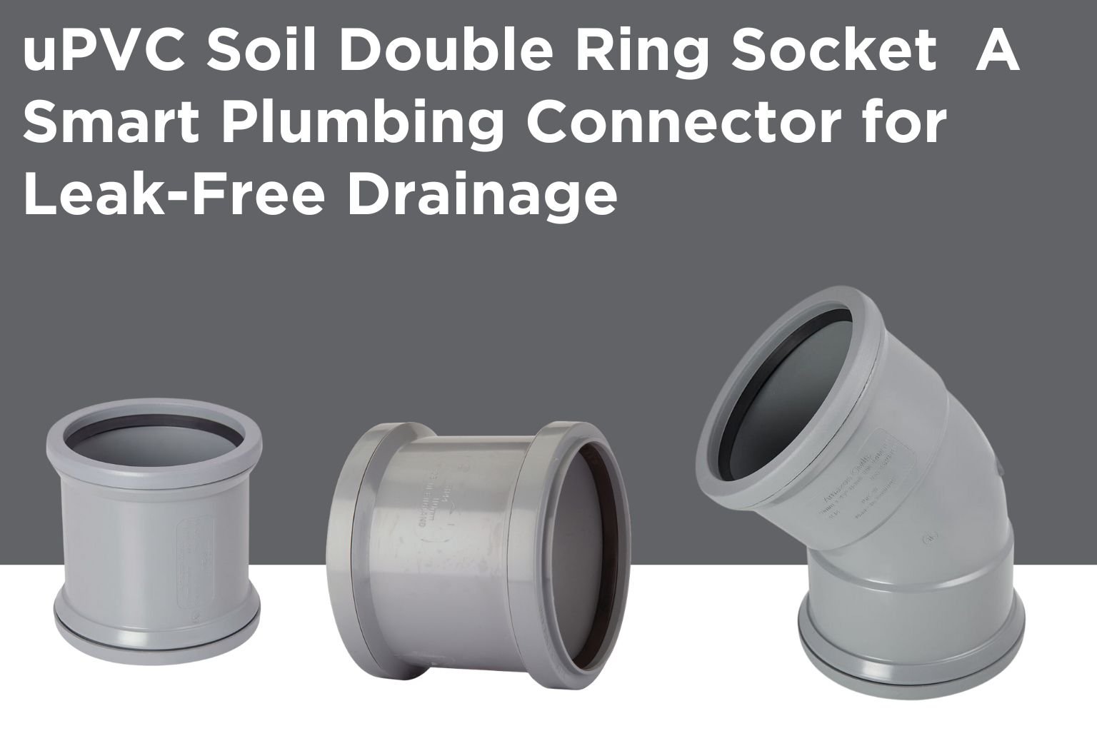 upvc soil double ring socket 82 mm