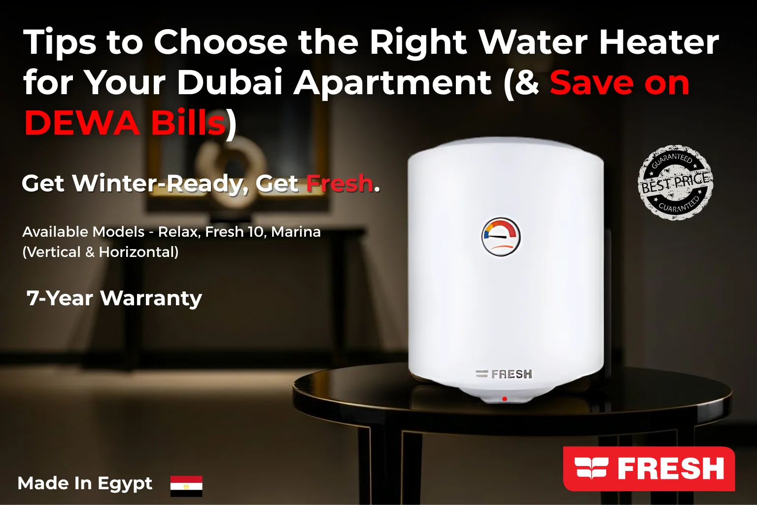 Best water heater for apartment UAE
