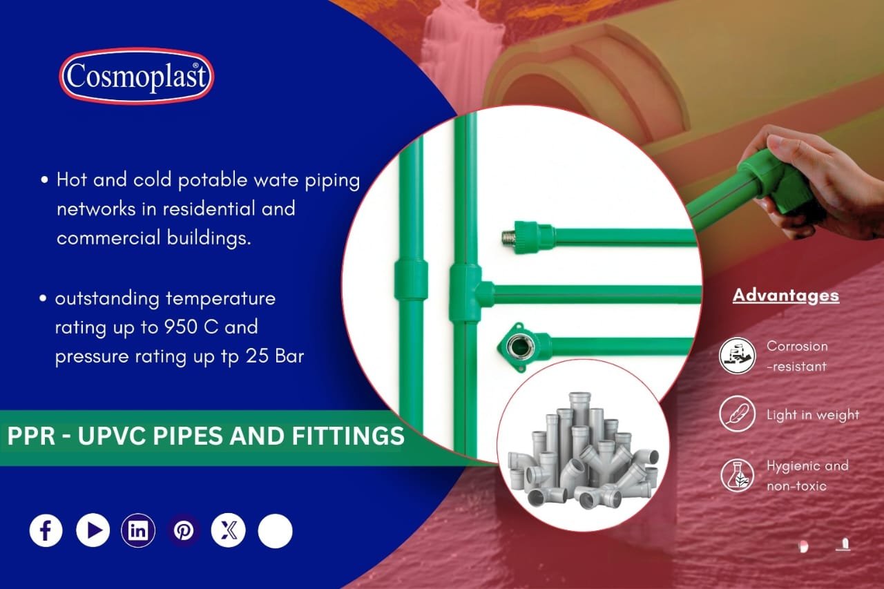 Official Cosmoplast pipes suppliers in Dubai